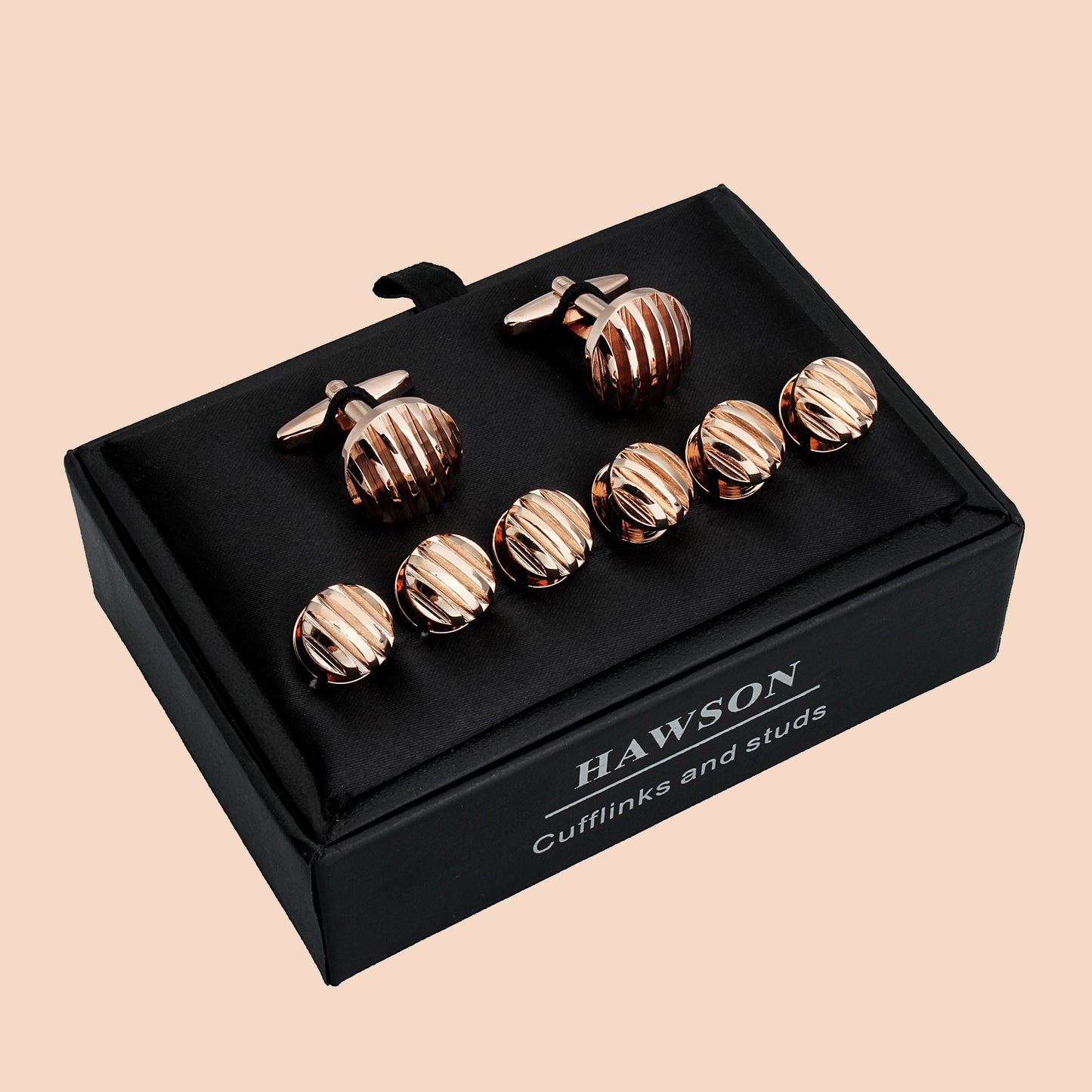 HAWSON Metal Cufflinks and Studs Set