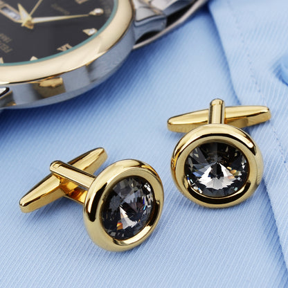 HAWSON Swarovski Crystal Cufflinks for Men