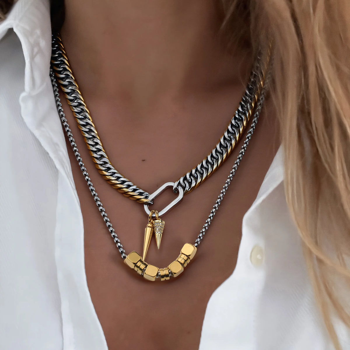 Detachable Layered Necklace Set | Multi-Strand