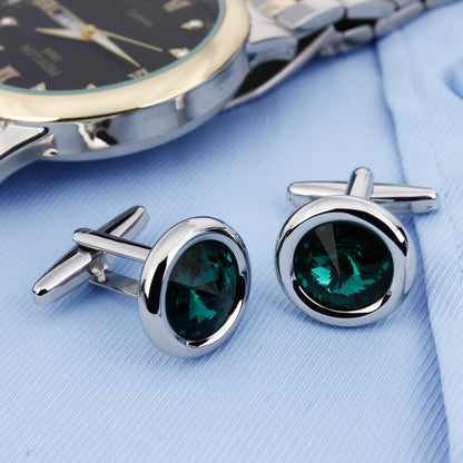 HAWSON Swarovski Crystal Cufflinks for Men