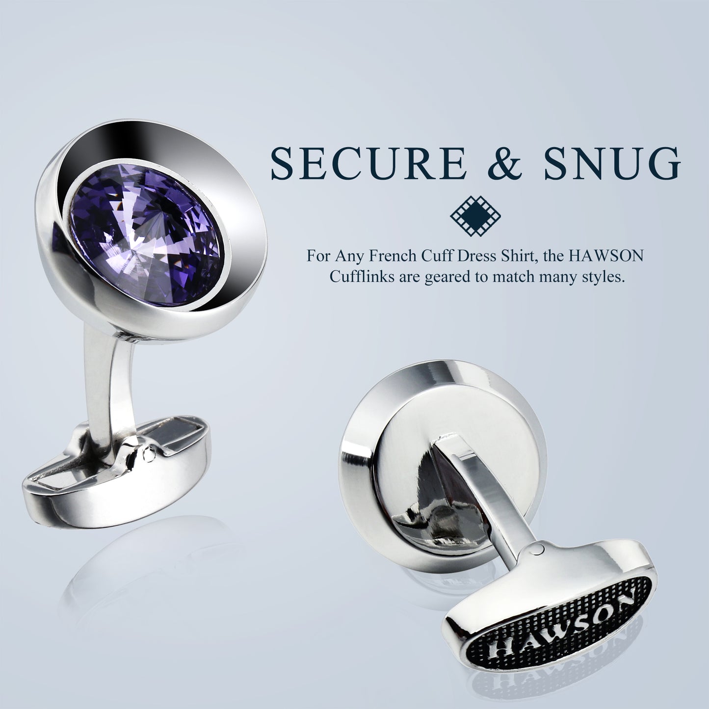 HAWSON Swarovski Crystal Cufflinks for Men