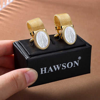 HAWSON Religious Cufflinks with Chain