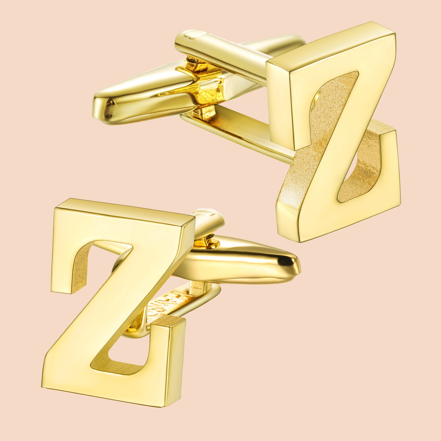 HAWSON Gold Tone Initial Cufflinks for Men