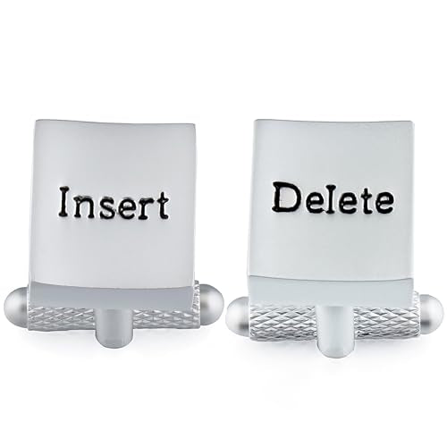 Insert and Delete Keys Cufflinks For Men With Gift Box