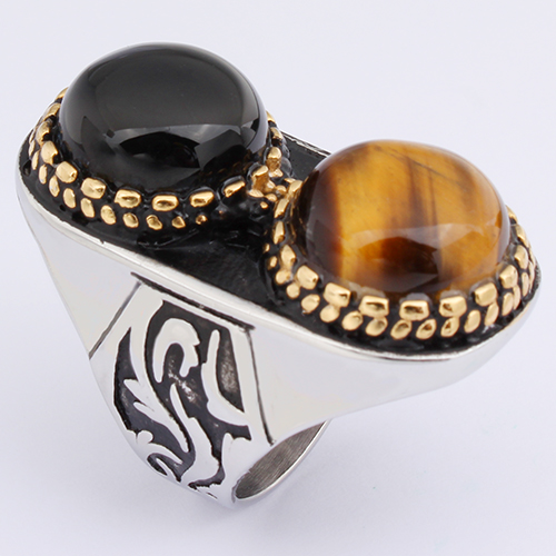 Classic Gemstone Inlay Rings – Elegant Colorful Stone Designs