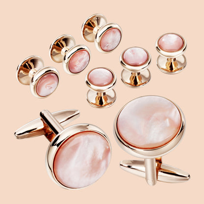 HAWSON Mother of Pearl Cufflinks and Studs for Men