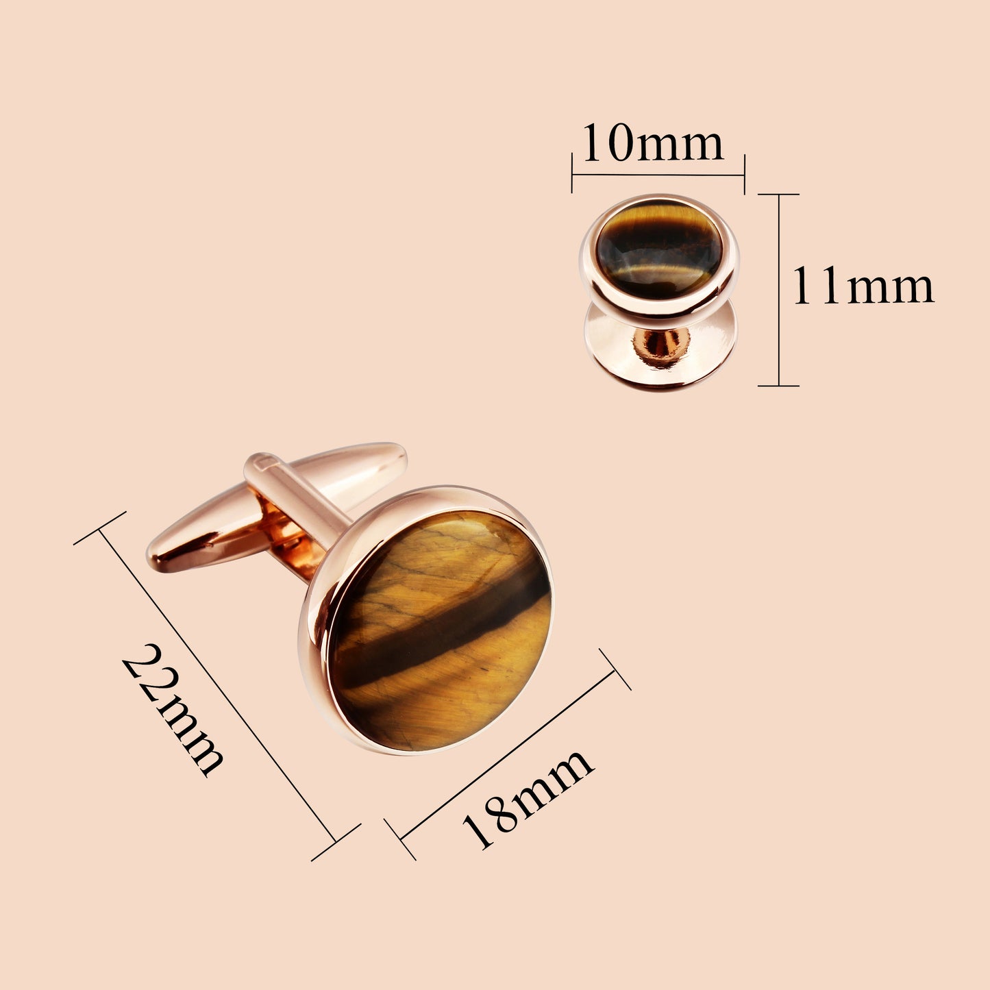 HAWSON Mother of Pearl Cufflinks and Studs for Men