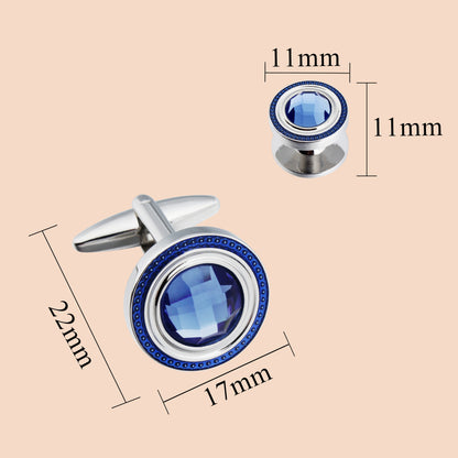 HAWOSN Cufflinks and Studs Set for Men