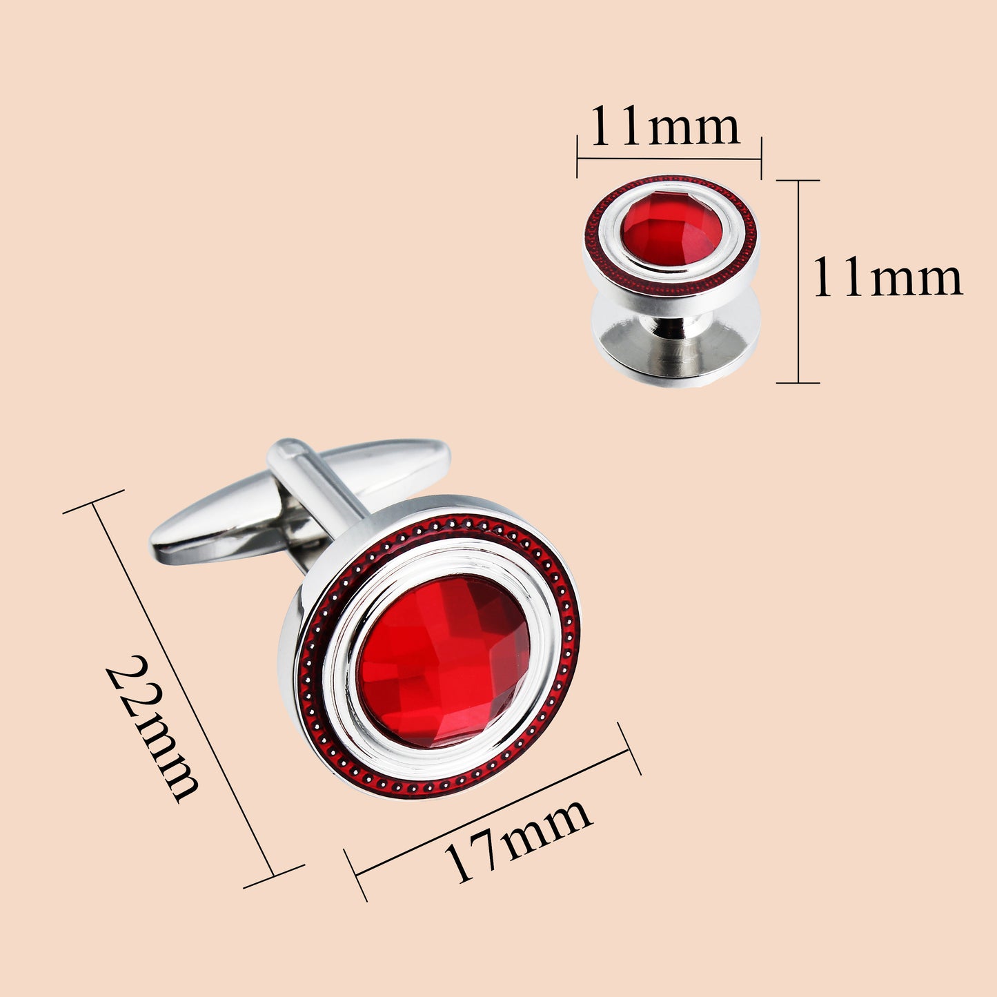 HAWOSN Cufflinks and Studs Set for Men