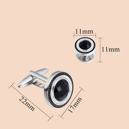 HAWOSN Cufflinks and Studs Set for Men