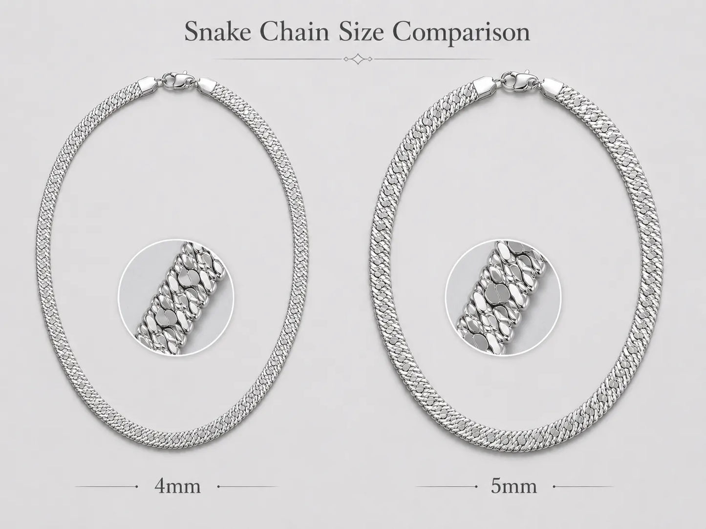 Snake Chain Necklace Wholesale | Vintage Silver Textured Design