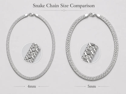 High-Quality Snake Chain Necklace | 4mm & 5mm | MOQ10