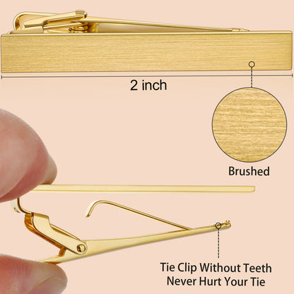 HAWSON 2 inch Tie Clip Sets for Men