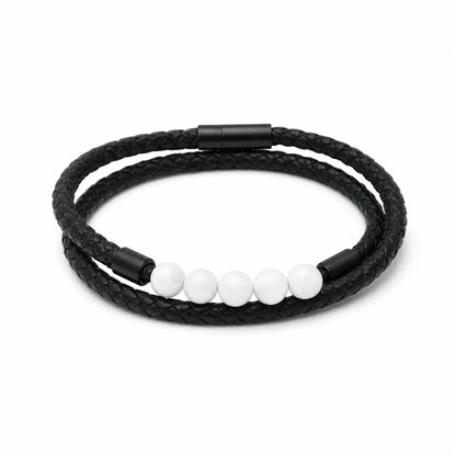 Classic Black Double-Wrap Bracelet