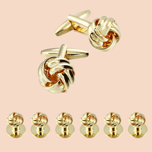 HAWSON Knot Cufflinks and Shirt Studs Set