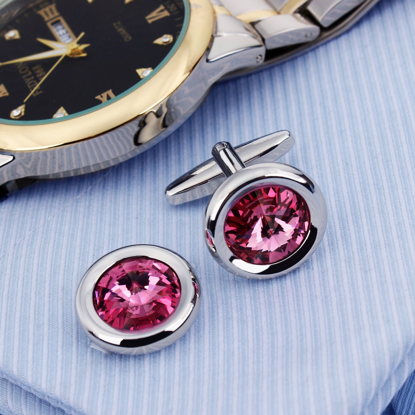 HAWSON Swarovski Crystal Cufflinks for Men