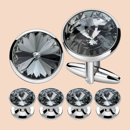 HAWSON Swarovski Crystal Cufflinks and Studs Set