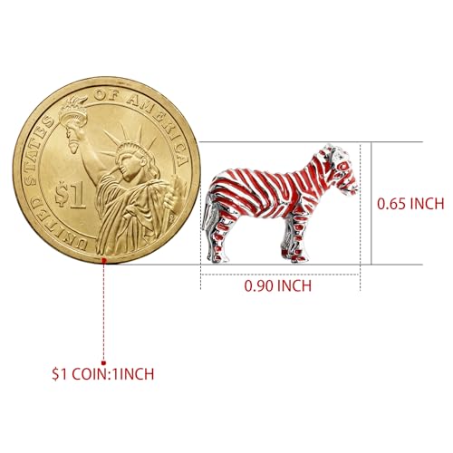 Red Striped Zebra Cufflinks For Men With Gift Box