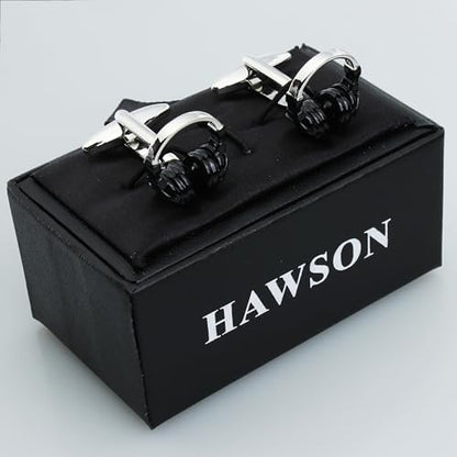 Black Headphone Cufflinks For Men With Gift Box