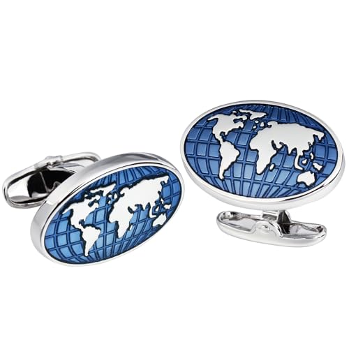 World Map Cufflinks