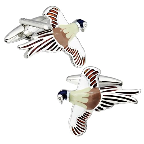 Cute Flying Bird Cufflinks For Men With Gift Box