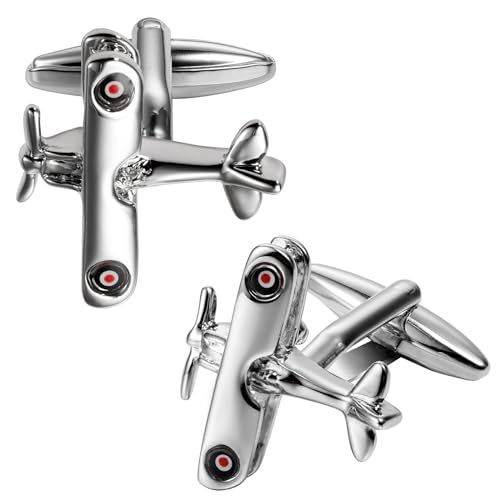 Airplane Cufflinks For Men With Gift Box