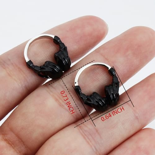 Black Headphone Cufflinks For Men With Gift Box