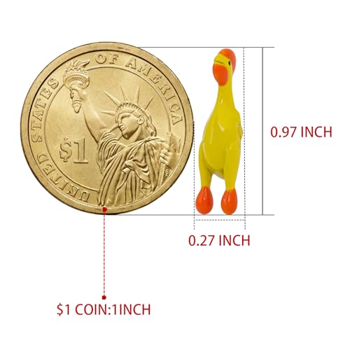 Screaming Chicken Cufflinks For Men With Gift Box Yellow Color Toy Chicken Cufflinks