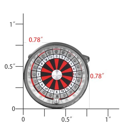 Gun Black Spinning Roulette Wheel Cufflinks For Men With Gift Box