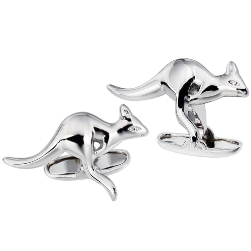 Shiny Tone Kangaroo Cufflinks For Men With Gift Box