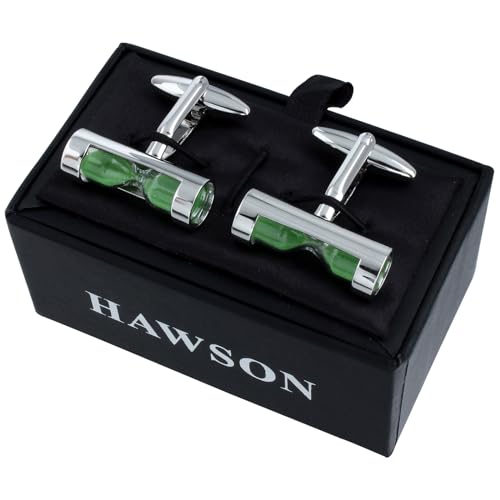 Green Hourglass Cufflinks For Men