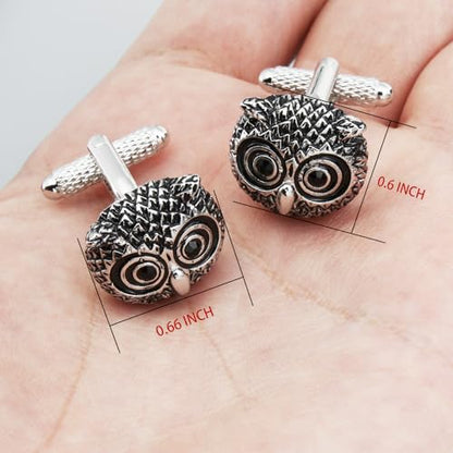 Owl Cufflinks For Men With Gift Box.