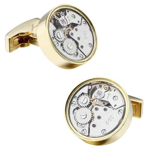 Watch Movement Cufflinks for Men with Gift Box