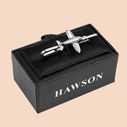 HAWSON 2 inch Novelty Airplane Tie Clip for Men