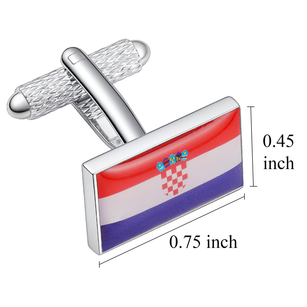 Croatia Flag Cufflinks, Enamel Cuff Links for Men Business Wedding Gift