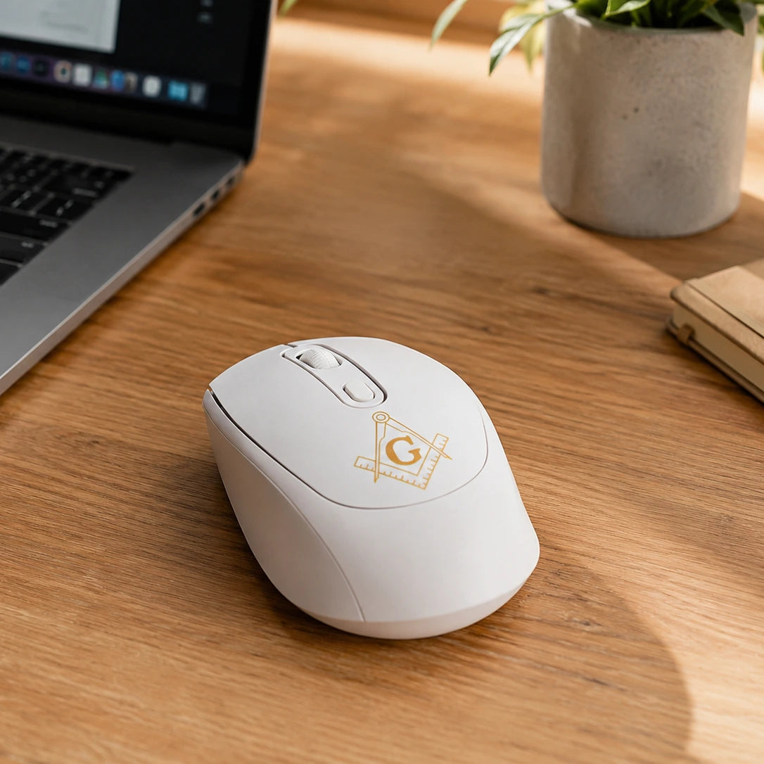 Masonic Wireless Ergonomic Mouse | Freemason Office Computer Mouse