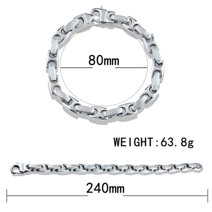 High-Quality Assorted Steel Cuff & Chain Bracelet | MOQ6