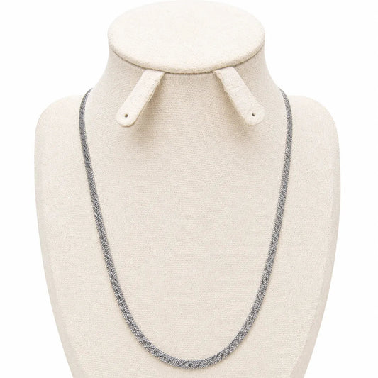 Snake Chain Necklace Wholesale | Vintage Silver Textured Design