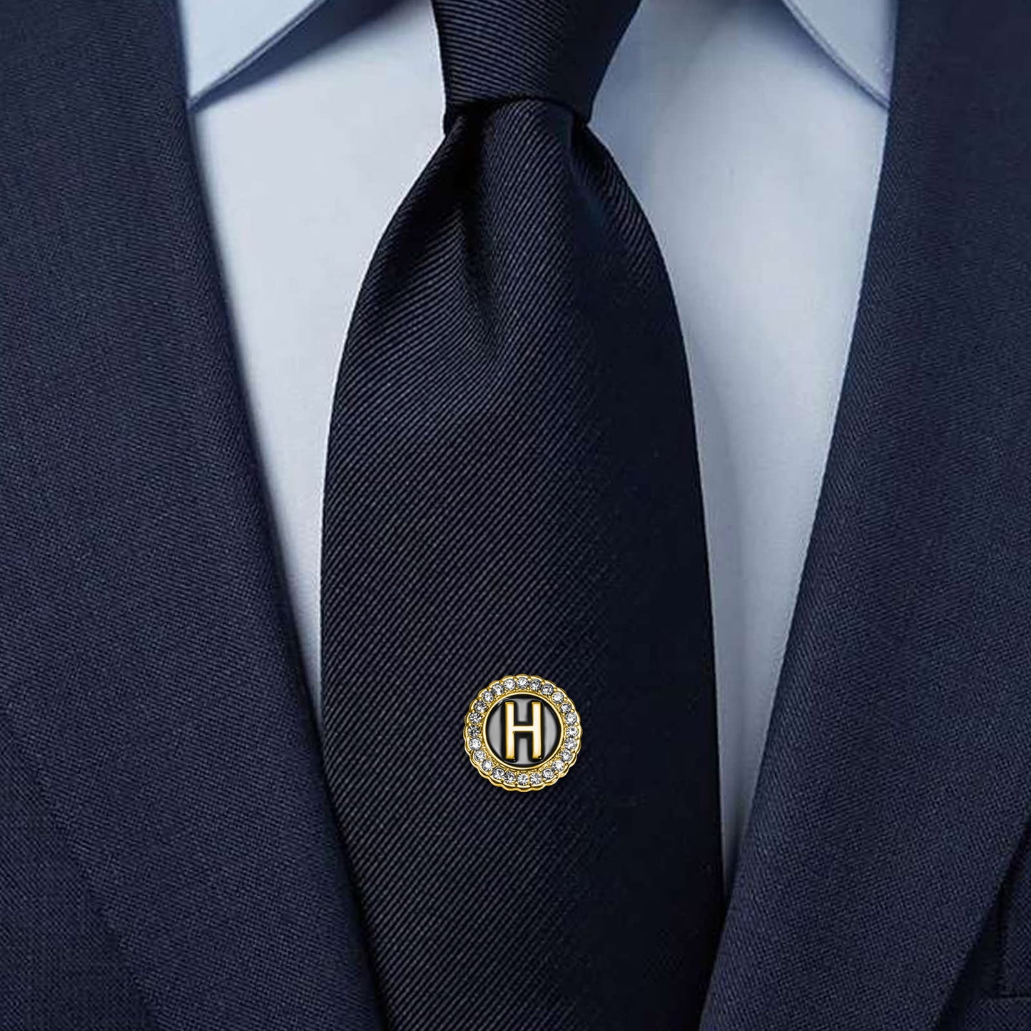 Hawson Men's Personalised gold Initials Lapel Pins