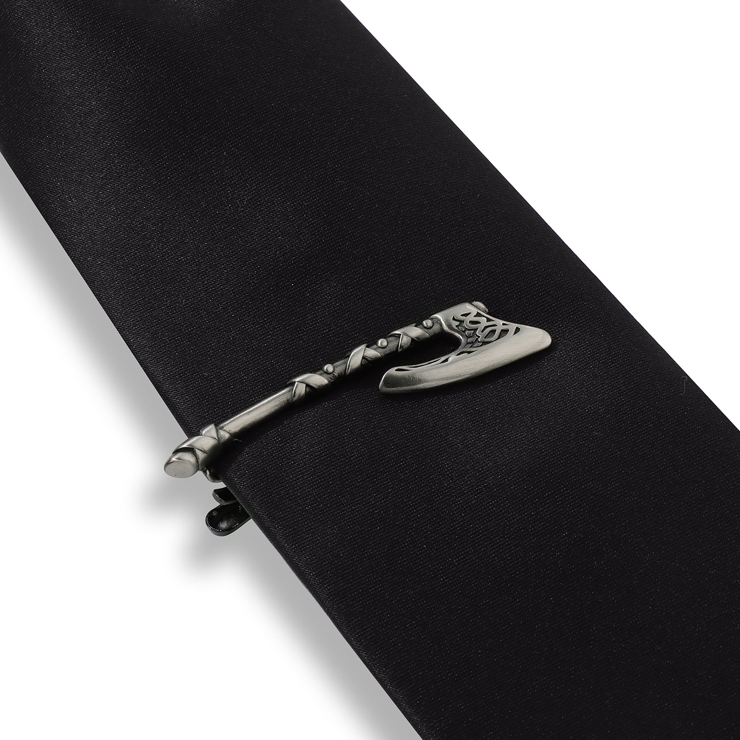 Viking Axe Tie Clip | 2 Inch Brass Norse Celtic Knot Tie Bar