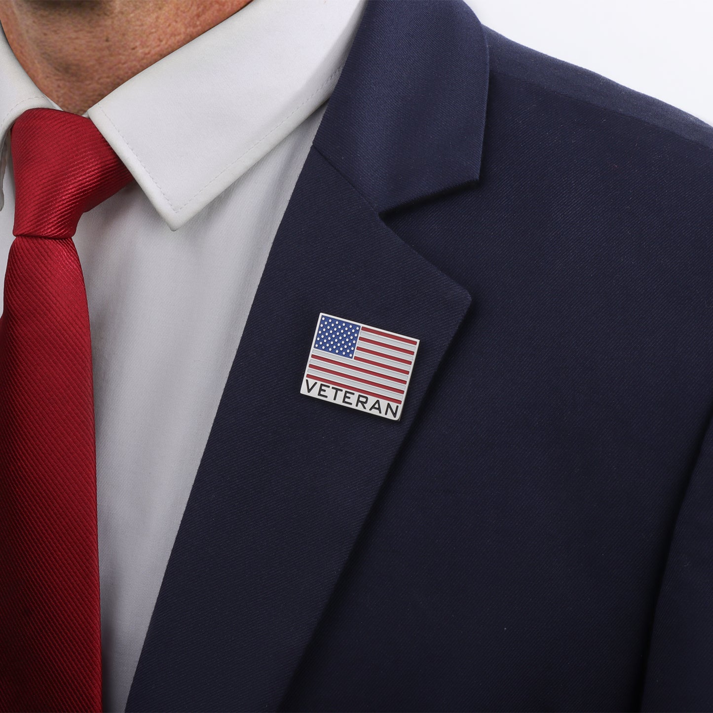 USA Flag Lapel Pin 1.26"×1" | Geometric Straight-Line  Design