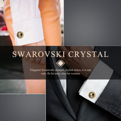 HAWSON Swarovski Crystal Cufflinks for Men