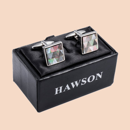 HAWSON Elegnat Gray Mother of Pearl Cufflinks