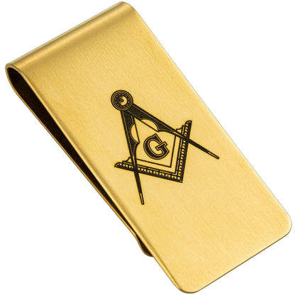 Stainless Steel Masonic Money Clip