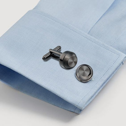 HAWSON Mental Cufflinks and Studs Set for Men