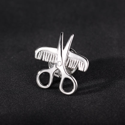 HAWSON Comb & Scissors Brooch