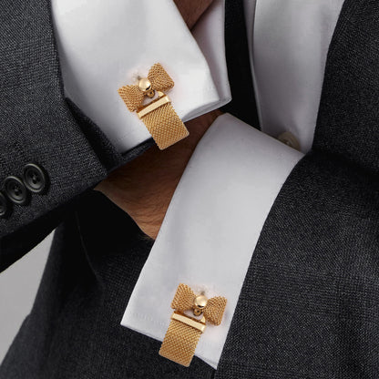 HAWSON Novelty Bow Cufflinks with Chain