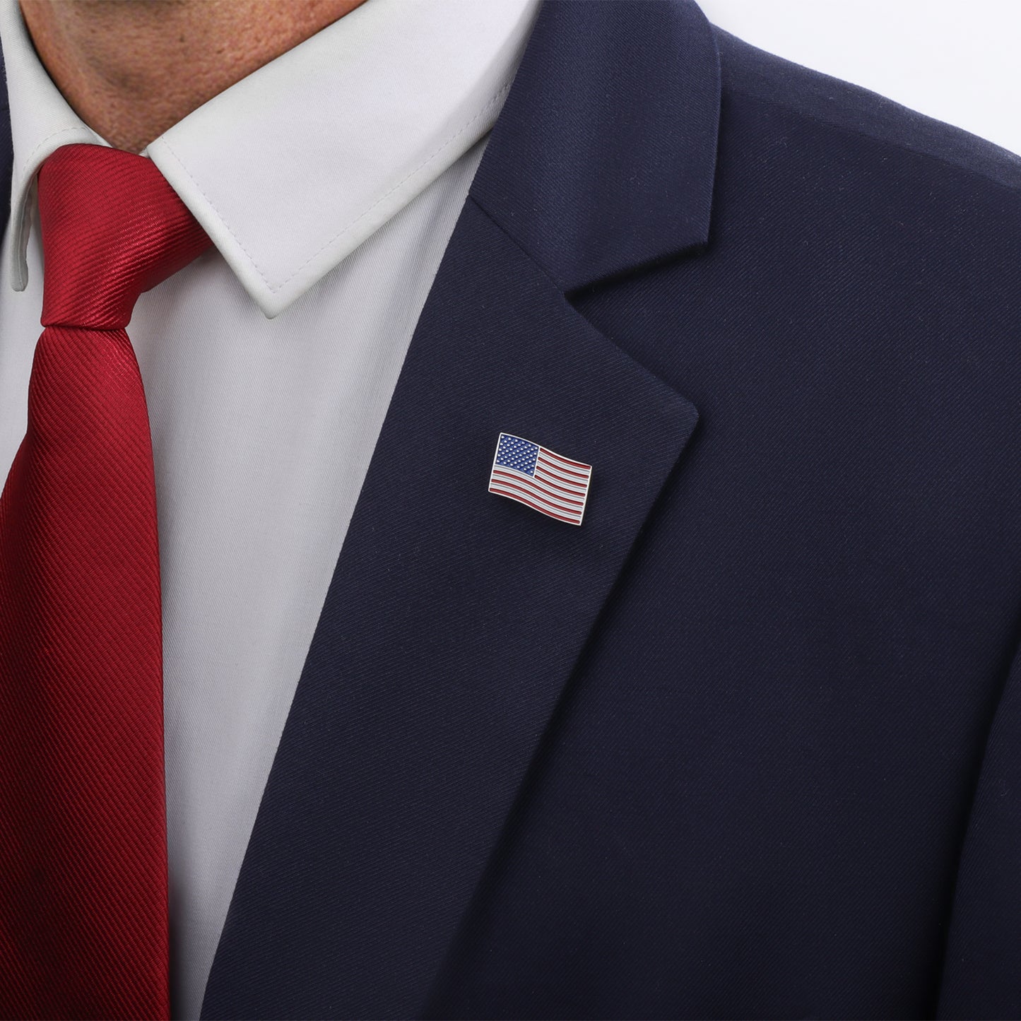 USA Flag Lapel Pin 0.9" x 0.75"  | Dynamic Waving Design