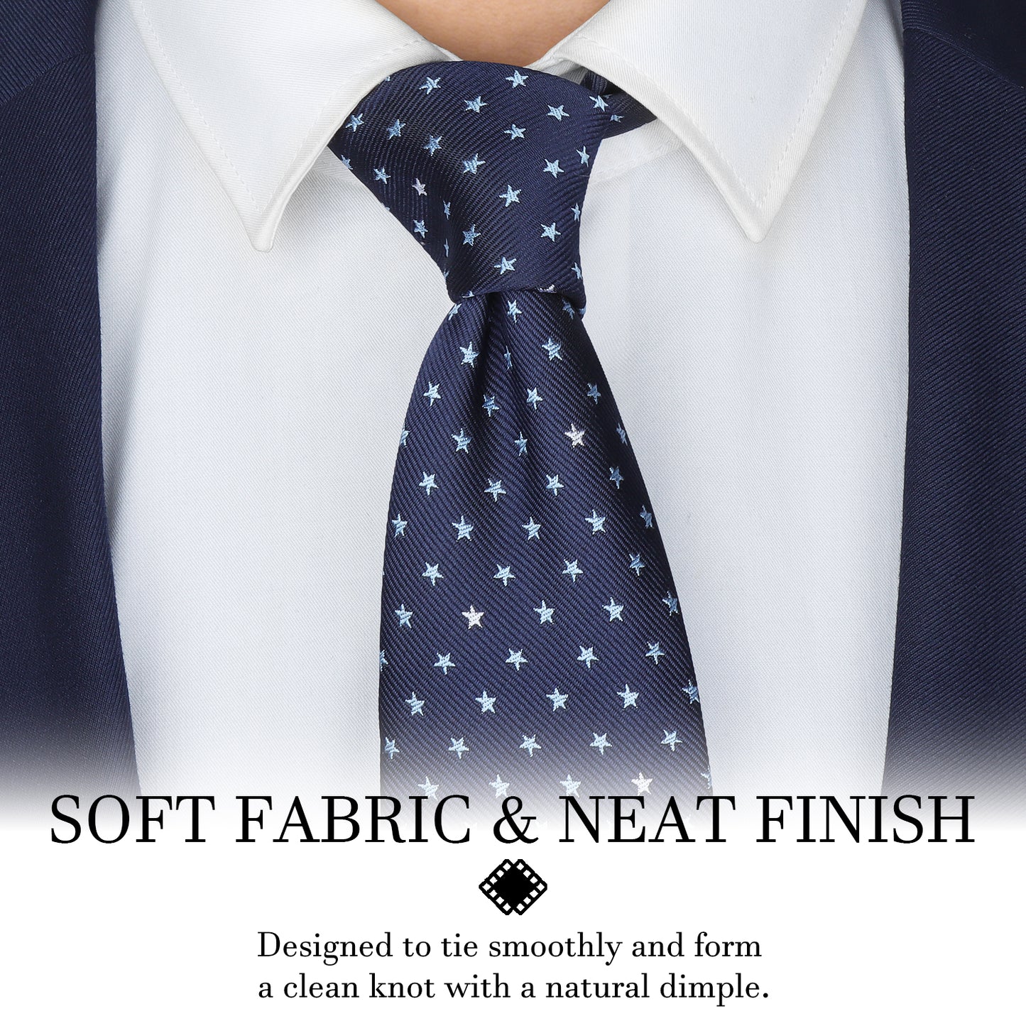 Star pattern men's fun tie casual business accessory