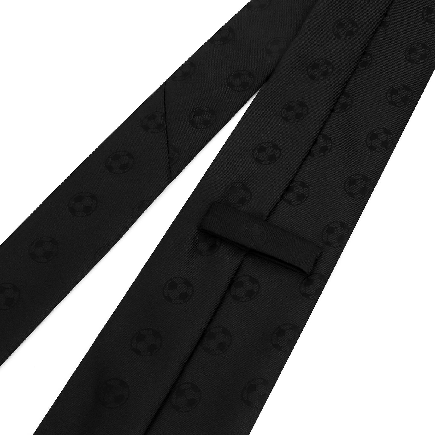 Black Soccer Ball Jacquard Tie for Men | Business & Formal Necktie